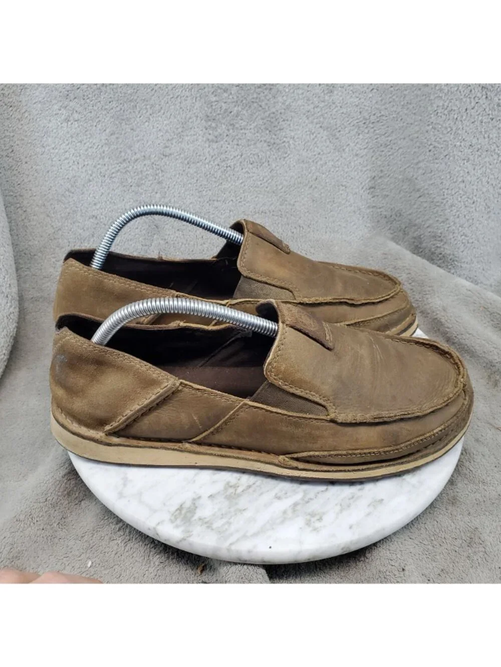 Ariat Shoes Mens Size 8.5 EE Extra Wide Brown Leather Cruiser Slip On *Read*